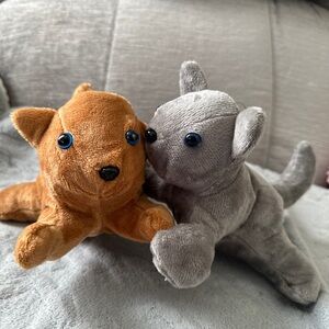 Adorable Plush Cat Duo